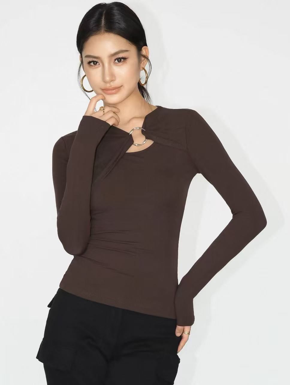 ring design knitted top ring design knitted top