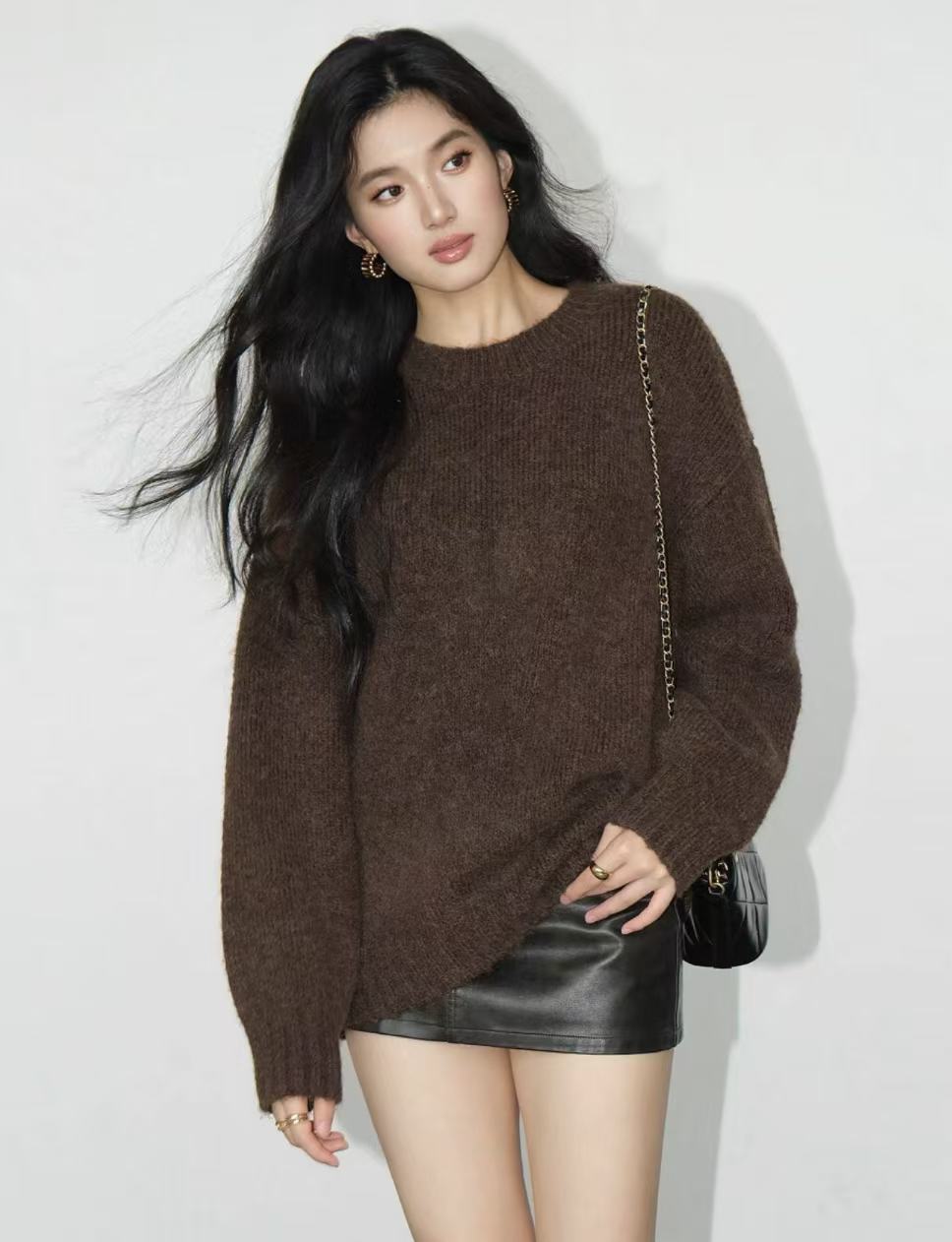 round neck pullover knitted top round neck pullover knitted top