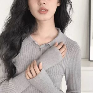 slim fit t shirt knitted top