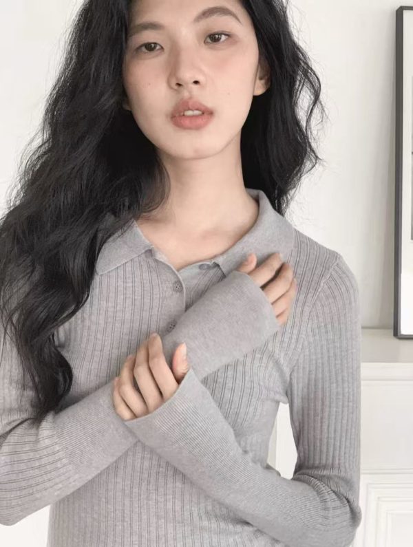 slim fit t shirt knitted top