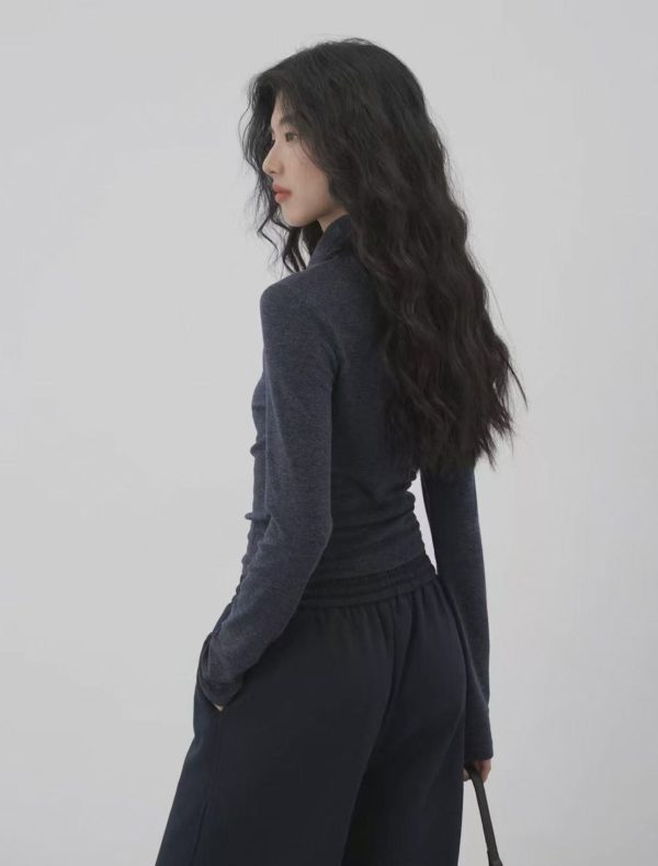 simple basic knitted inner layer sweater
