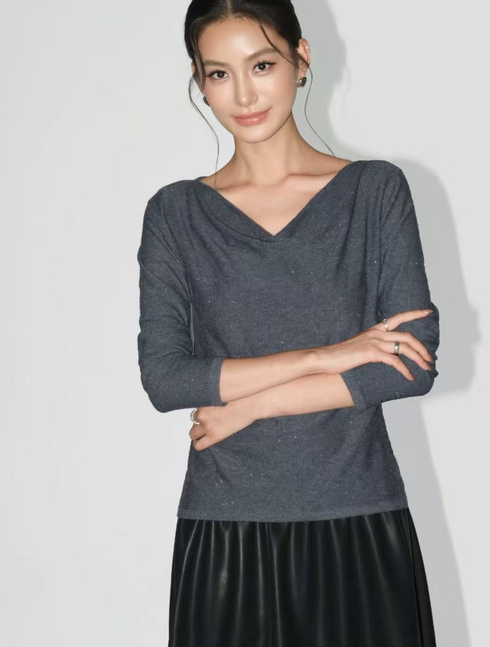 off shoulder long sleeve knitted sweater off shoulder long sleeve knitted sweater