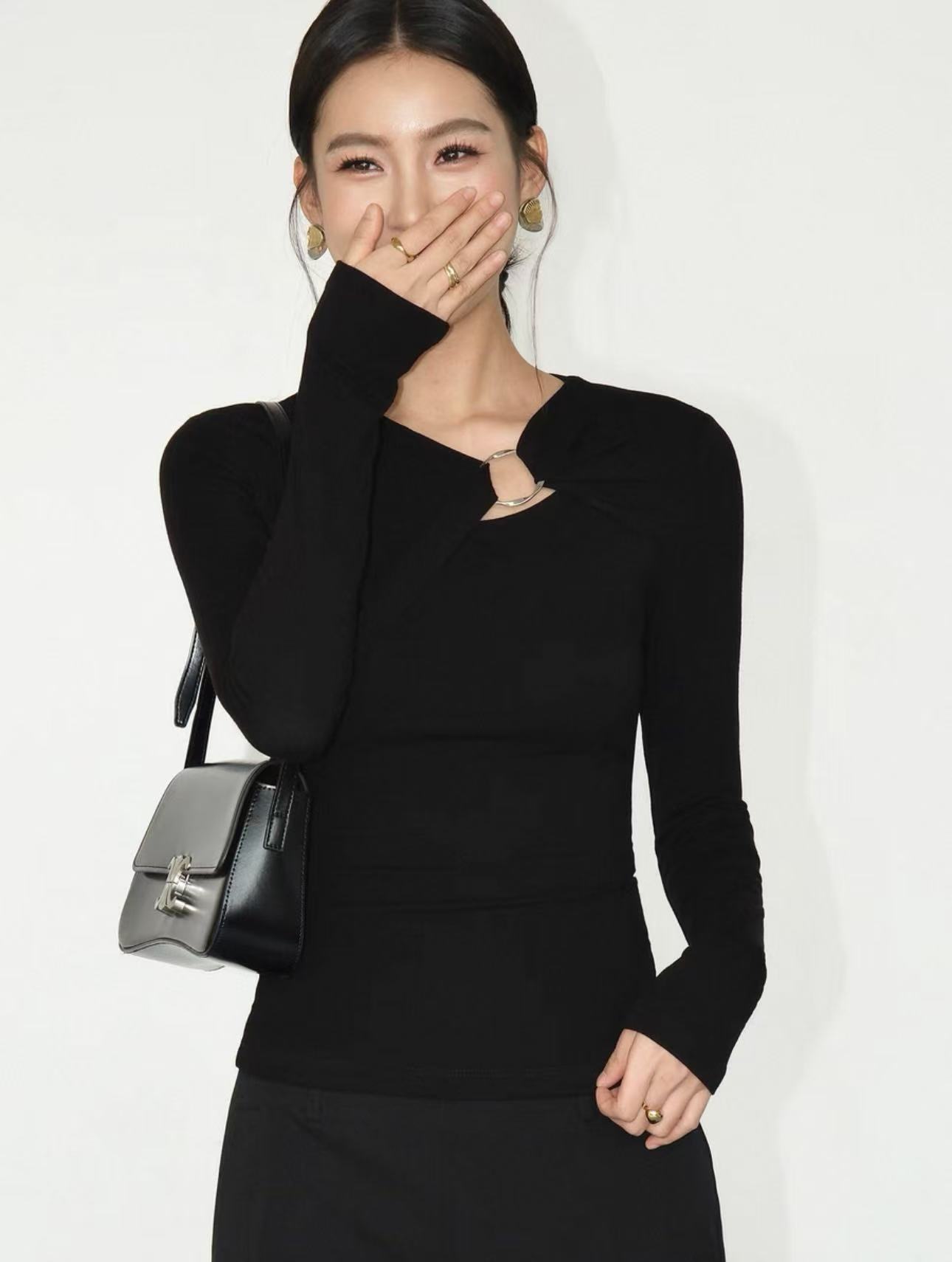 ring design knitted top ring design knitted top