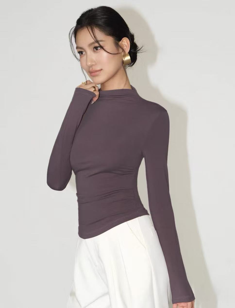 half turtleneck knitted sweater half turtleneck knitted sweater