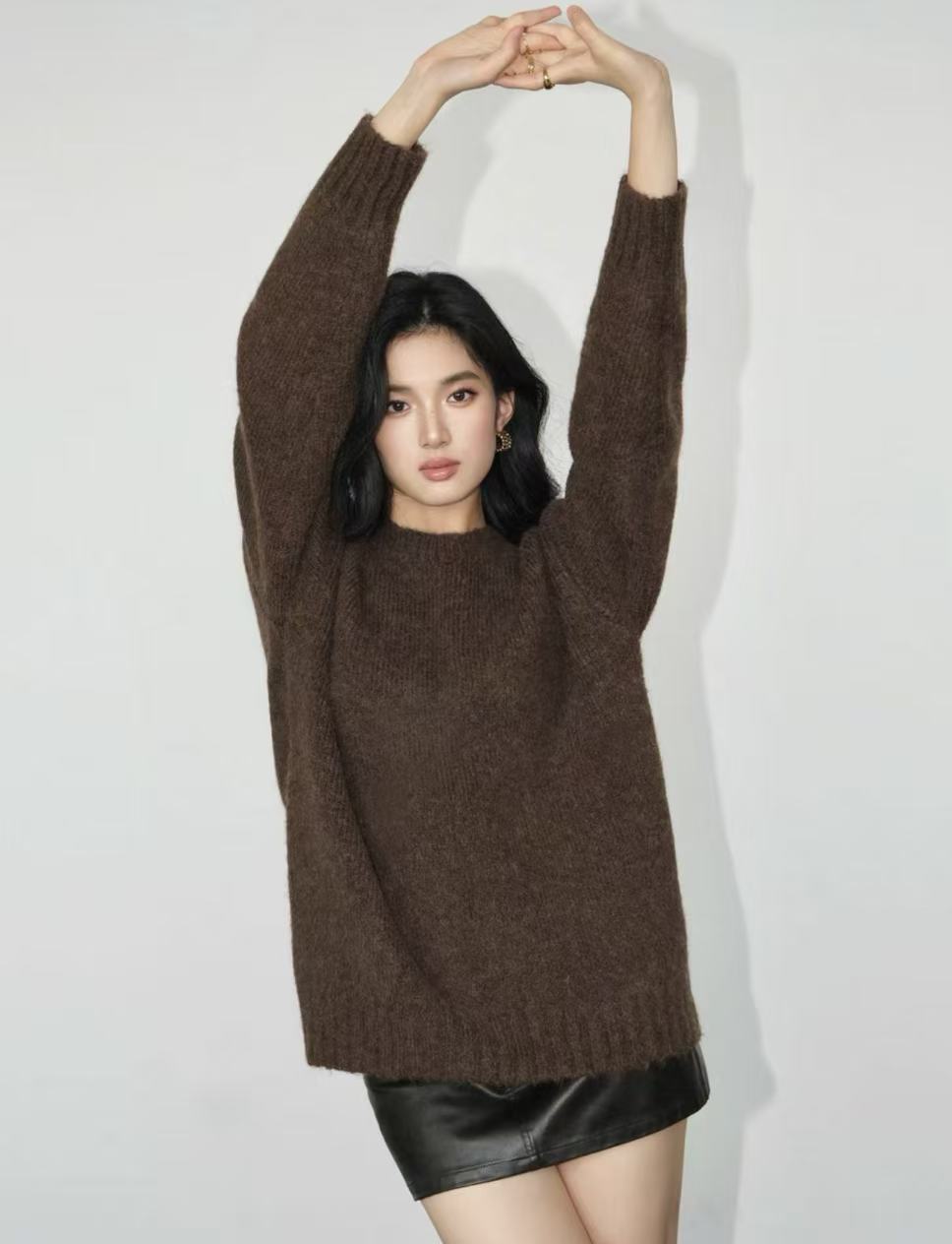 round neck pullover knitted top round neck pullover knitted top
