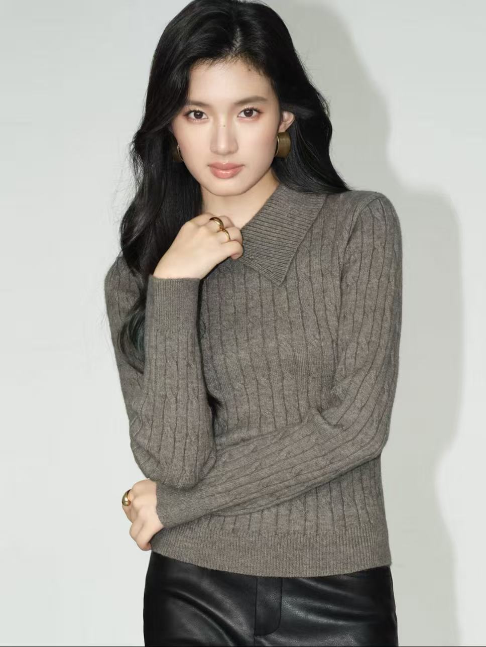 collared cable knit pullover sweater collared cable knit pullover sweater