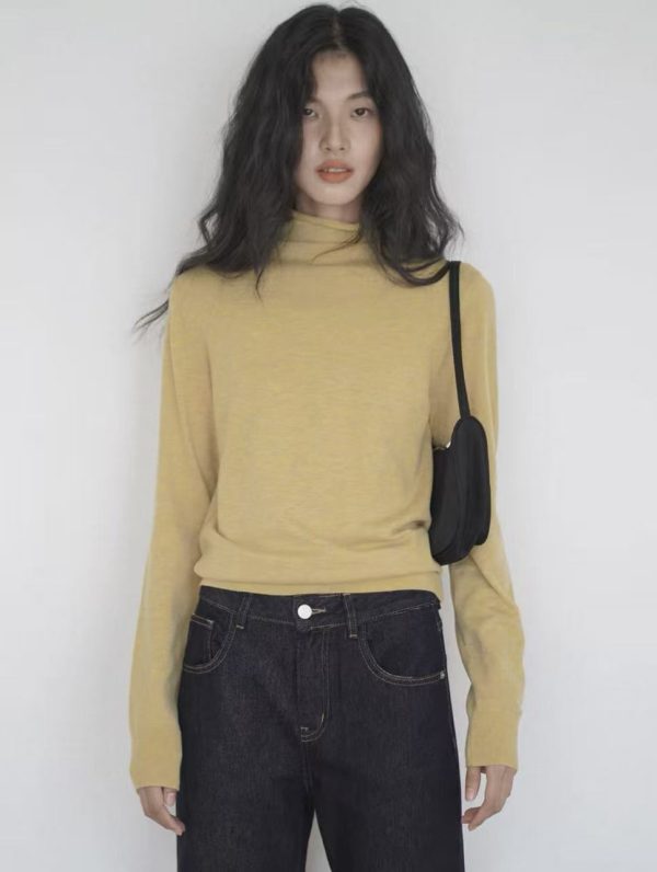 turtleneck knit base shirt